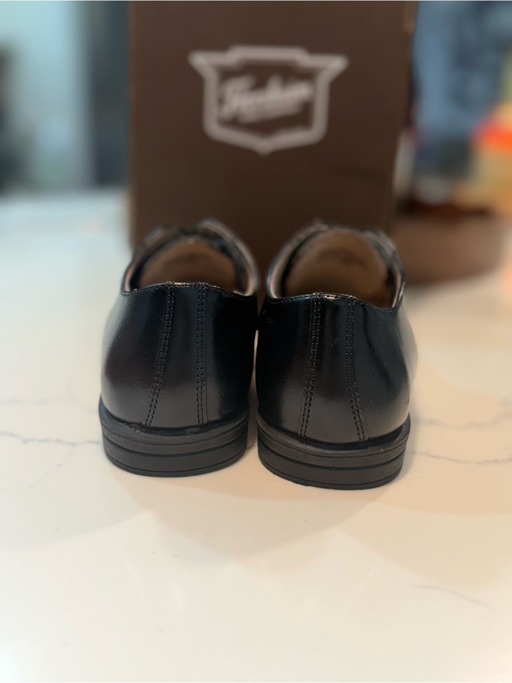 Florsheim Black Leather Oxford Dress Shoes